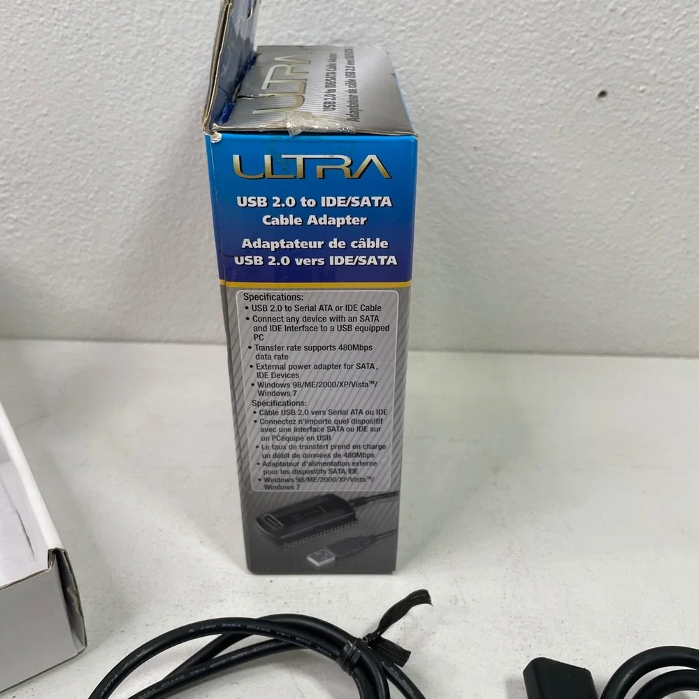 Ultra USB 2.0 to IDE SATA Cable Adapter Kit ULT40112 External Hard Drive Bridge